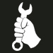 an icon of a hand holding a spanner